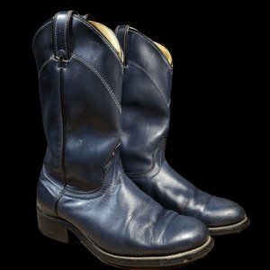 Laredo Ropers Pull-On Western Boot in Navy - M 5 / W 6.5